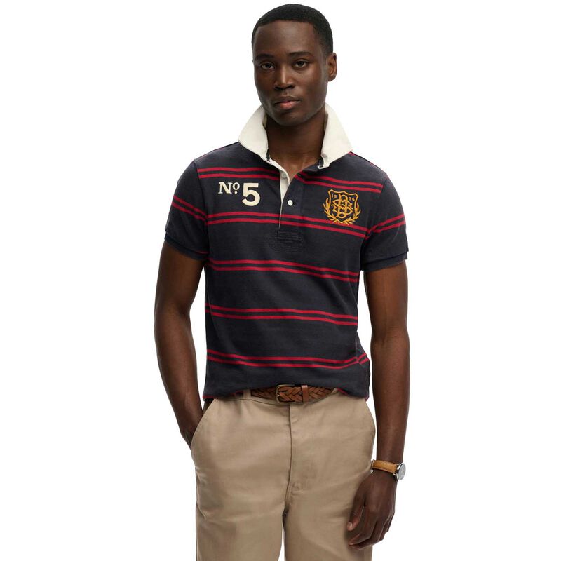 Superdry Double Emblem Jersey Short Sleeve Rugby image number 0
